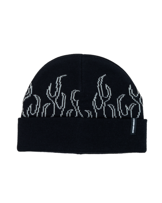 Beyond Medals 00s Flame Beanie Black
