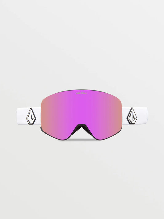 Volcom Odyssey Goggle Matte White Pink Chrome Lens